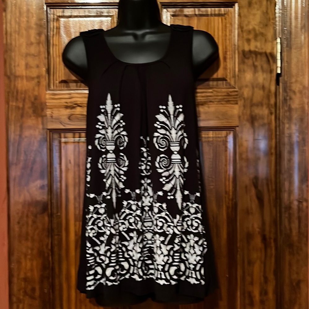 Embroidered and Crochet Tank Tunic